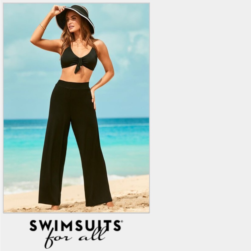 Swimsuits For All Black Beach Coverup Pants